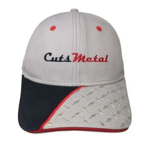 Cuts Metal Strapback Baseball Cap Gray OS Adjustable Embroidered Max Cotton
